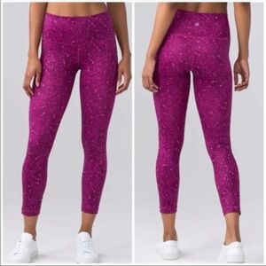 Lululemon High Times Leggings in Plum Women’s 10 Purple High Waist Cropped
